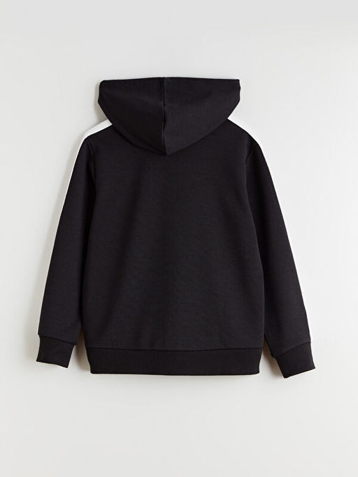 Kap??onlu K?z ?ocuk Fermuarl? Sweatshirt