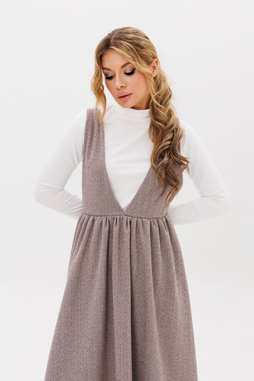 Сарафан AmberA 1106-1 светло-коричневый  фото 5
