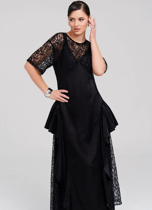 Платье вечернее нарядное с кружевом в пол - Sahar art lab фото 5