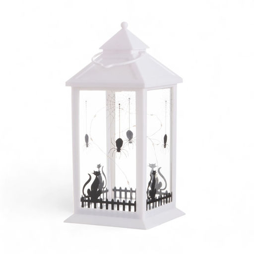 Фигурка светящаяся RISALUX «Чёрный кот», LED-ночник, 3×ААА, белый, 14×14×30.5см