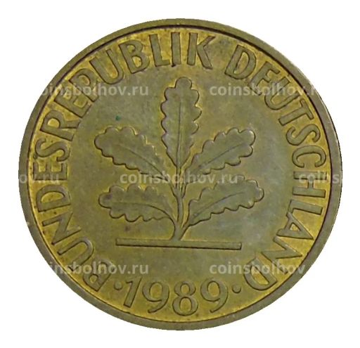 Монета 10 пфеннигов 1989 года G Германия