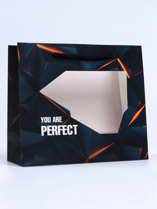 Цена за 2 шт. Пакет подарочный с окном Perfect, 25?10?22 см - UPAK LAND фото 6