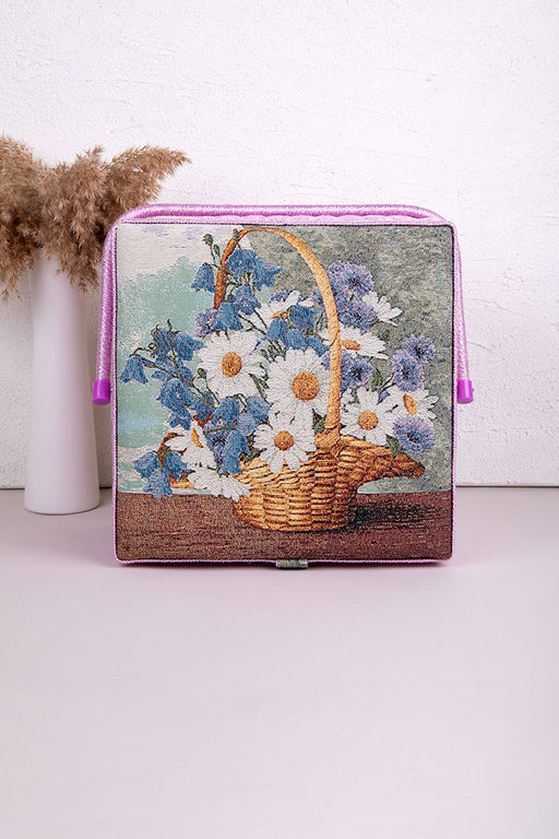 Gamma SBJ-005 шкатулка для швейных принадлежностей 31.5 х 31.5 х 19 см Ромашки  фото 3