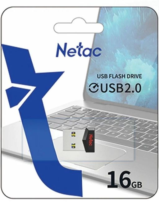 Флеш-накопитель 16Гб "Netac UM81 Ultra" металл., черный