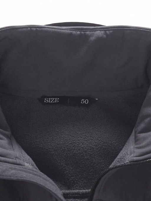 Ветровка мужская софтшелл виндстоппер с капюшоном спортивная темно-серого цвета 9615_1TC