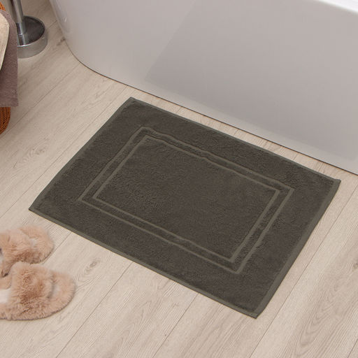 Коврик махровый «Этель» Classic, 50×70 см, хлопок 100%, серо-зелёный