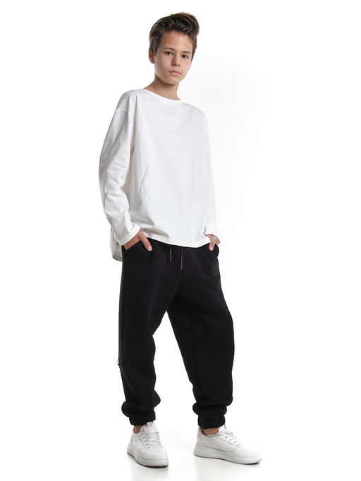 Брюки с шевроном для мальчика штаны спортивные 22-7683 светлый графит - Mini maxi фото 33