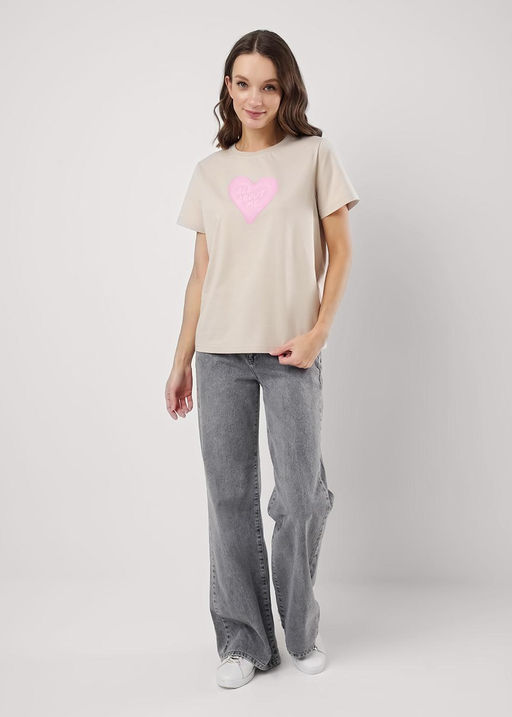 CLE Футболка жен. 256676кк_п бежевый - Clever wear фото 4
