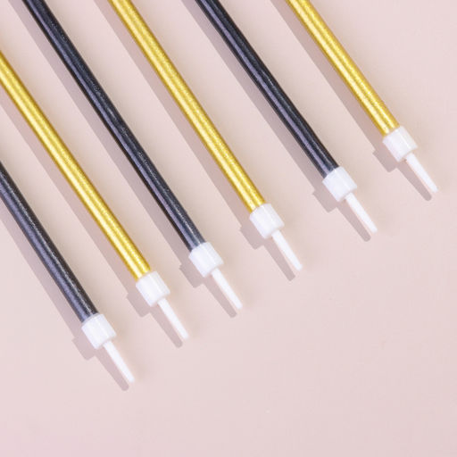 Свечи в торт Ройс, 6 шт, высокие, 13 см, чёрные и золотые - Страна карнавалия фото 6