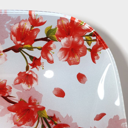 Салатник Доляна «Сакура», 400 мл, 15×15 см, стекло, розовый