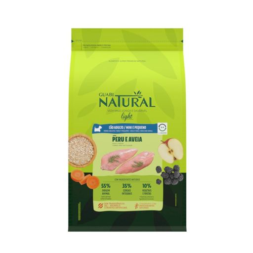 Акция -58%!!! Гуаби Натурал cухой корм низкокалор для взрослых собак мелких пород индейка,овес 2.5кг - Guabi natural фото 2