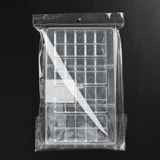 Форма для шоколада Плитки с сердцами, 20?12?2.5 см, 4 ячейки 8.5?4.2?0.7 см, прозрачная - Simaland фото 4