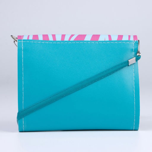 Сумка детская Кошечка на клапане, цвет бирюзовый/розовый - NAZAMOK KIDS фото 4