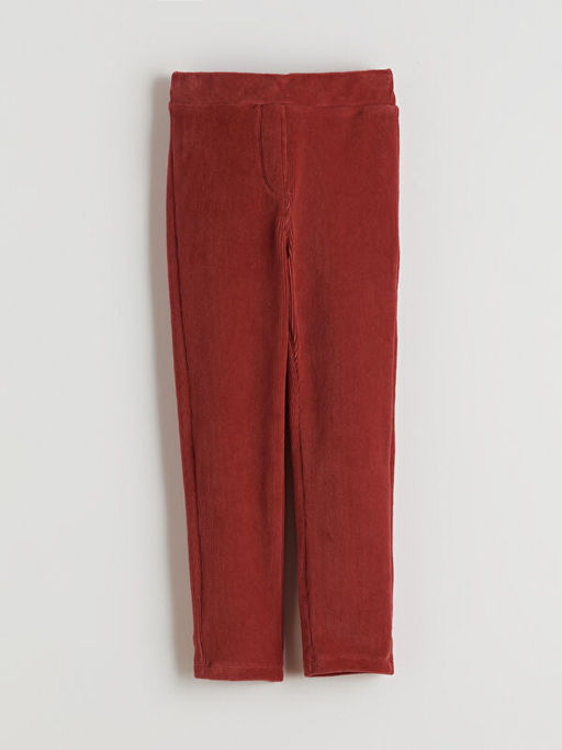 Beli Lastikli Basic K?z ?ocuk Kadife Tayt