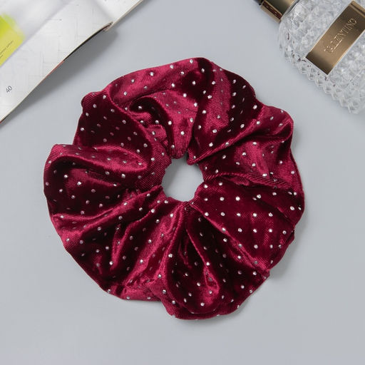 Цена за 2 шт. Резинка для волос «Орбита», стиль блеск, 15 см, красная