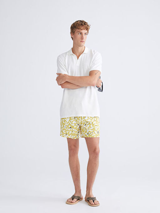 K?sa Boy Desenli Erkek Deniz ?ortu