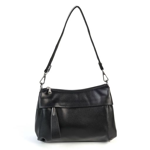 Женская кожаная сумка через плечо с тремя отделениями 19592-3 Блек