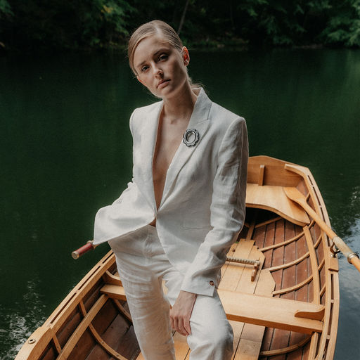 Брошь Черная ромашка - Orgalica фото 4