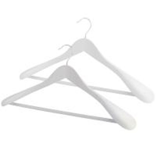 Набор вешалок дерев., 2 шт., с расшир. плеч., 44.5*23*5.8 см, JAPANESE WHITE, шт - Valiant фото 7