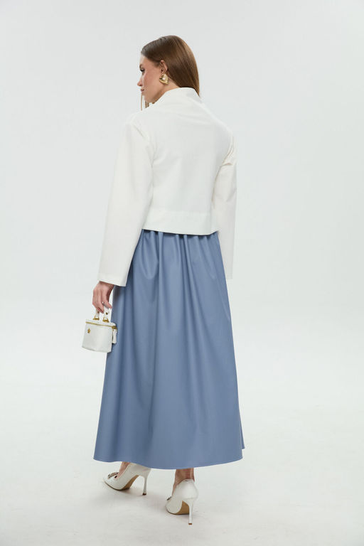 Платье NIKVA н924-14 молоко и голубой  фото 8