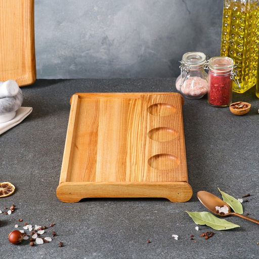 Доска для подачи Доброе дерево «Рибай», 30×20 см, массив ясеня