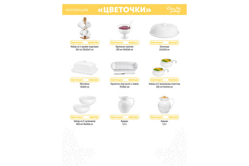 Кувшин 1,3 л 16*13*15,5 см Цветочки - Elan gallery фото 5