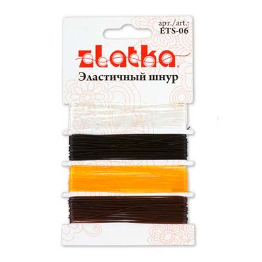 Zlatka Эластичный шнур ETS-06 d 0.6 мм 5 х 4 шт №01 ассорти