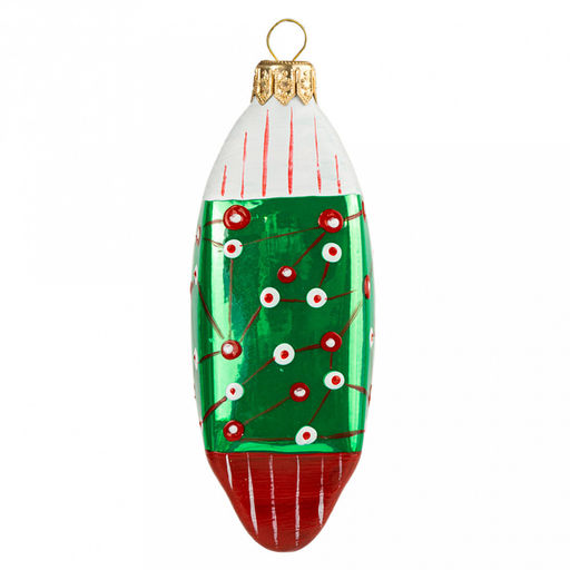 Елочная игрушка фигурка стеклянная Конфетка-2 3,6х3,9х11см, ручная художественная роспись, подарочная упаковка (Россия) - Домашняя мода фото 3