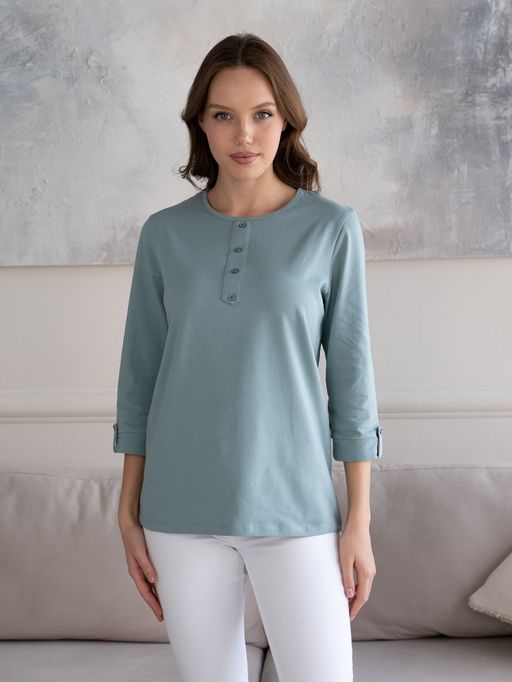 Джемпер хлопок 95%, лайкра 5%,фисташковый - Binita фото 8