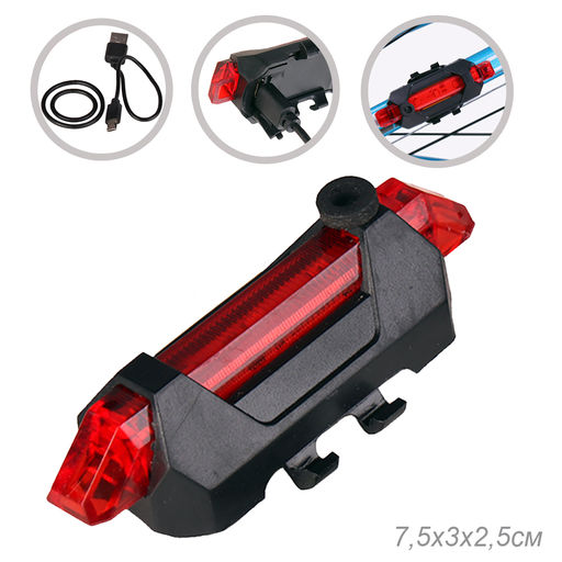 Фонарь задний COMIRON TA15 корпус: пластик, IPX4; свет: COB(5LED), 30lm; USB; четыре режима, OPP. АКЦИЯ/уп 100/600/ - Галеонтрейд фото 14