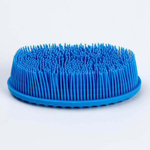 Мочалка детская силиконовая для купания малышей, голубая