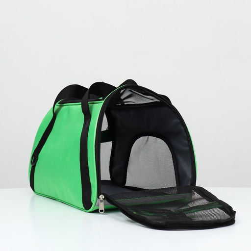 Сумка-переноска сетчатая, 43 х 21 х 30 см, зелёная - Пижон фото 4