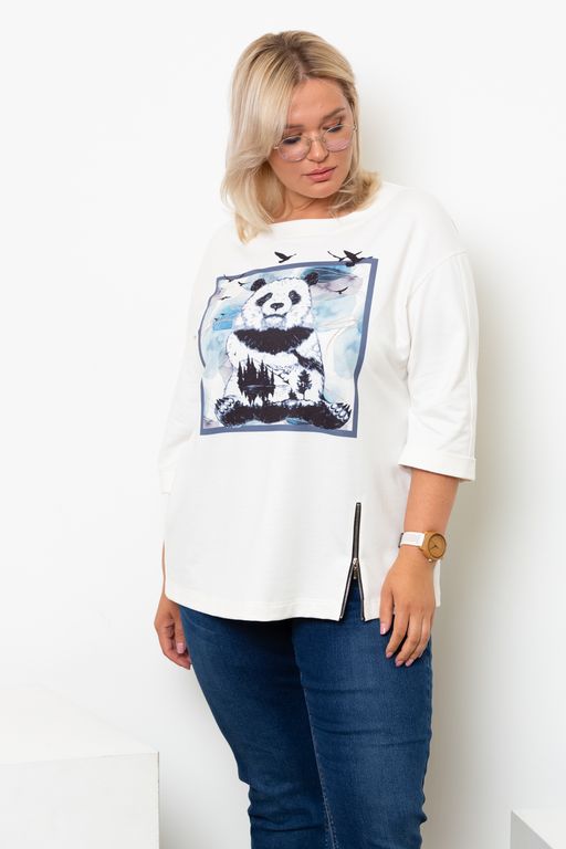 Джемпер Панда Молочный - Intikoma фото 6