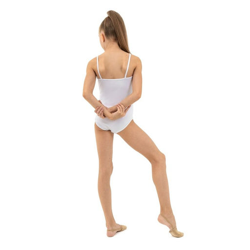Купальник гимнастический Grace Dance, на тонких бретелях, р. 42, цвет белый  фото 7