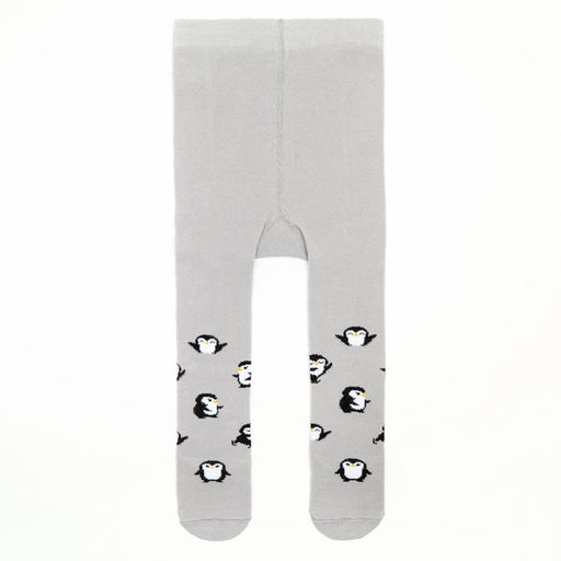 Колготки Крошка Я «Пингвинята», серый, рост 62-68 см