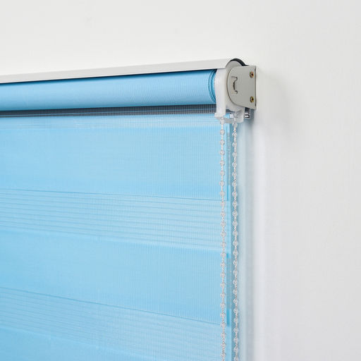 Штора рулонная День-ночь, 90180 см (с учётом креплений 3,5 см), цвет голубой - Simaland фото 3