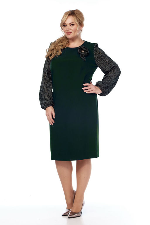 Платье VILENA 1043 черный+леопард  фото 33