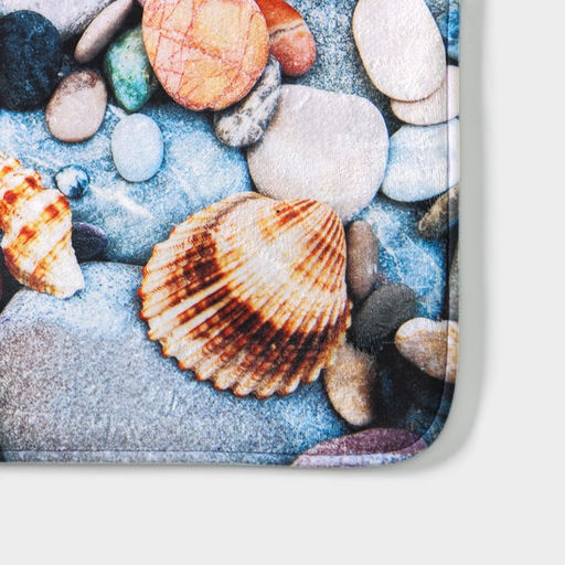 Коврик для ванной и туалета Доляна Ракушки на камушках, 45?75 см  фото 3