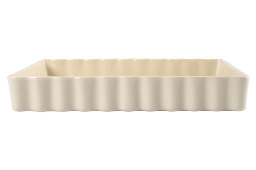 Форма для запекания, 29х21 см, керамика, прямоугольная, бежевая, Ребристый край, Bagel - Anna lafarg фото 2