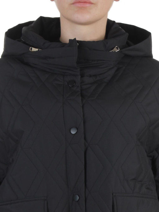 BM4836 BLACK Куртка стеганная демисезонная женская (50 гр. холлофайбер)