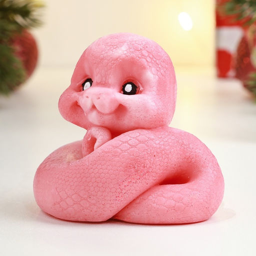 Фигурное мыло Змея Малыш градиент розовый - Мыльные штучки фото 2