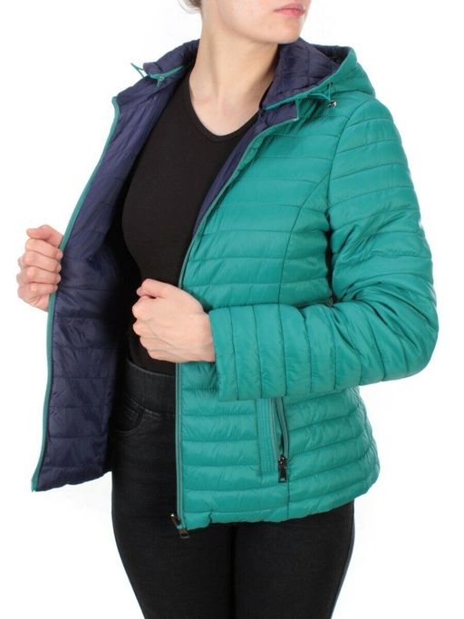 9313 TURQUOISE/BLUE Куртка демисезонная двухсторонняя женская RIKA (100 гр. синтепон) - Fashion фото 19