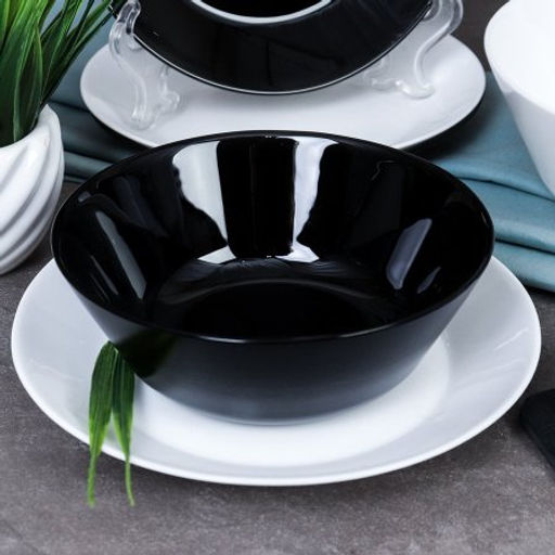 Столовый набор 13 предметов ЕВРО Черно-белый / NN13-BW/756075 (WHITE-BLACK) /уп 2/4/ - Галеонтрейд фото 18