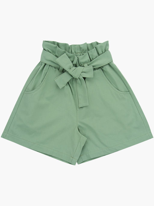 Шорты с пояском текстильные UD 7573 фисташка - Mini maxi фото 4