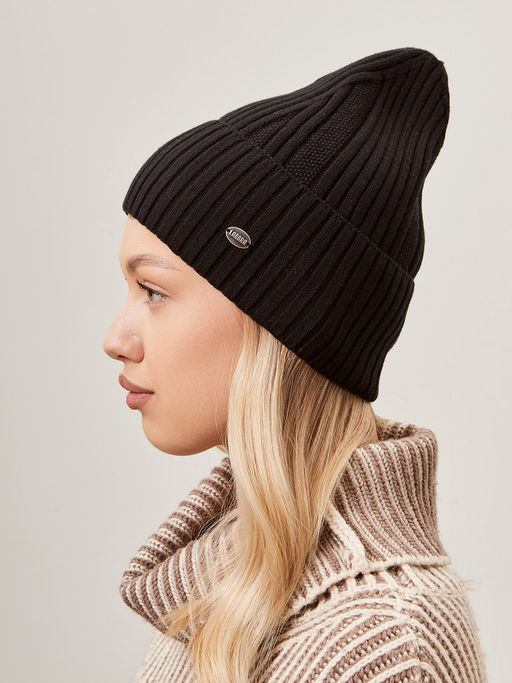 Шапка жен. виск+нейл+каш LB-A53068 black