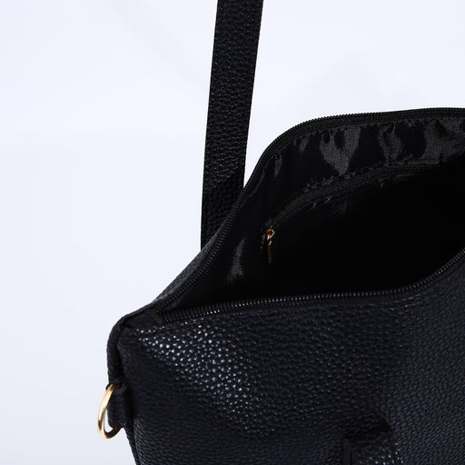 Сумка-тоут на молнии, цвет чёрный - Simaland фото 6