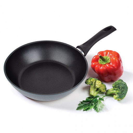 Сковорода с антипригарным покрытием д28см Maestro h7,5см, s2мм, дно д20,3см, s3,3мм, глубокая, кованный алюминий, бакелитовая ручка, TalleR (Китай) Подходит для всех видов плит, включая индукционную. - Домашняя мода фото 5