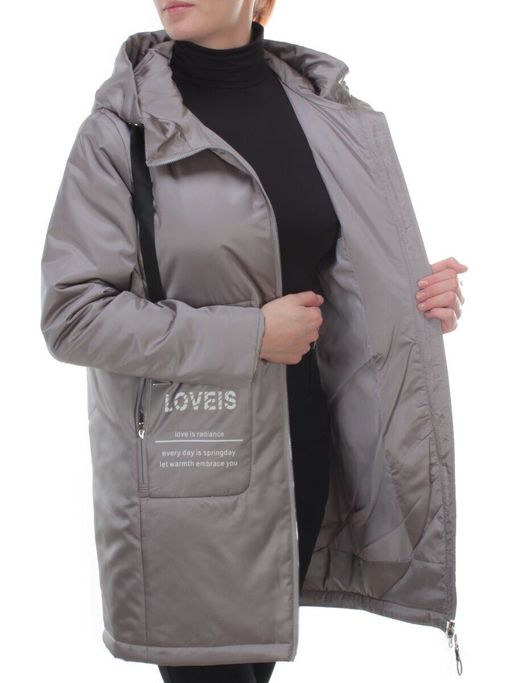 BM-929 GRAY Куртка демисезонная женская COSEEMI (100 гр. синтепон) - Фабричный китай фото 6