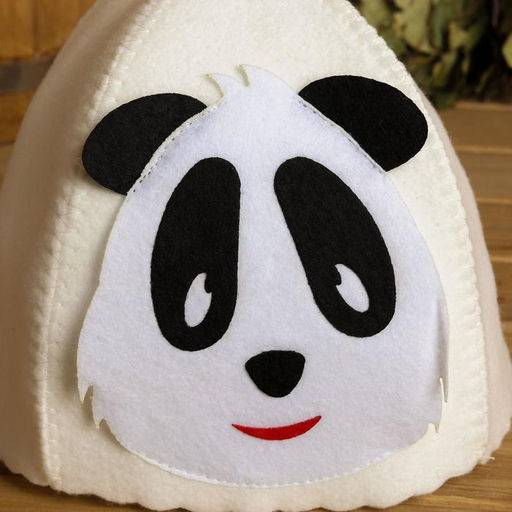 Шапка для бани с детской аппликацией Пандочка войлок - Simaland фото 4