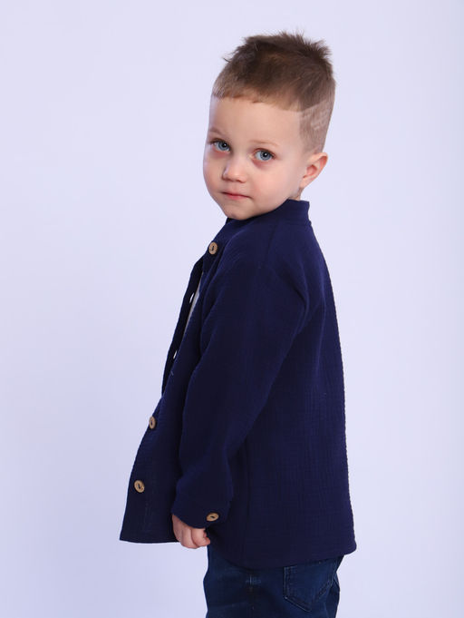 РБ016 Рубашка Муслин (синий) - Милаша фото 10